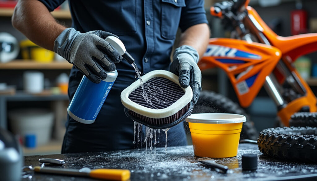 découvrez une méthode efficace et rapide pour nettoyer le filtre à air de votre motocross, afin d'améliorer les performances et la longévité de votre moteur.